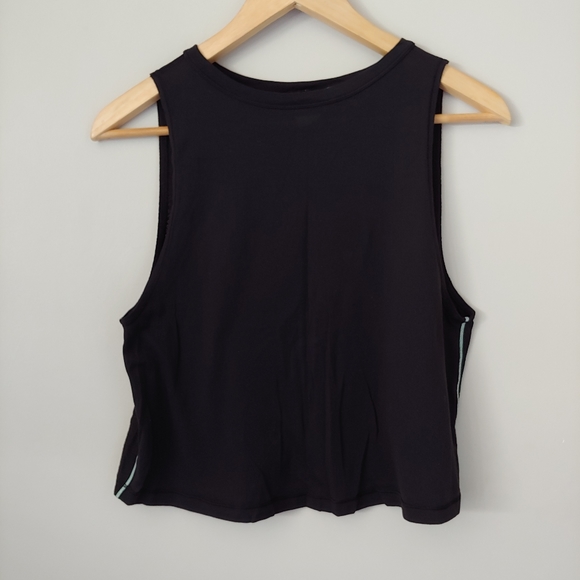 Lululemon Ivivva Hit the Heat Tank Top Cropped Black Size 14 Girls - Picture 10 of 15
